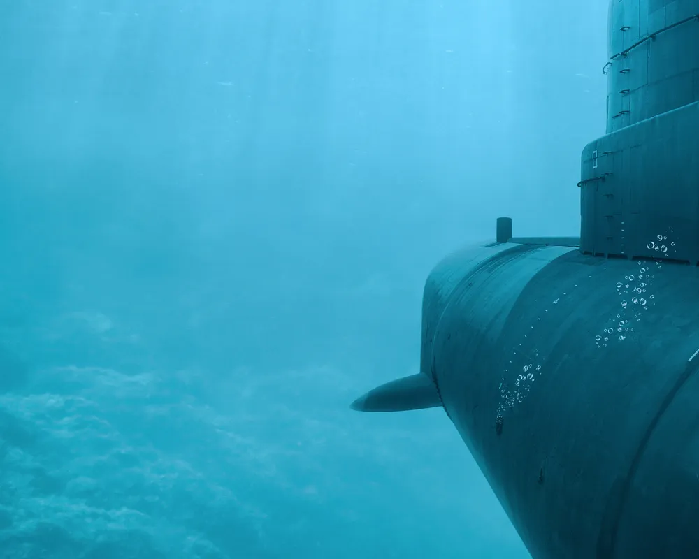 Submarine underwater