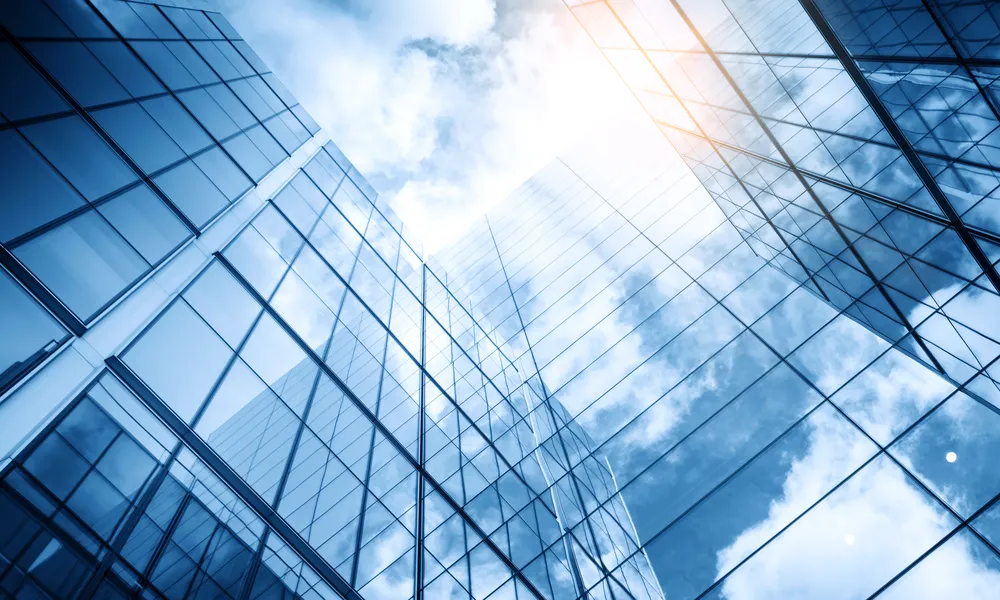 Building photo looking up at sky