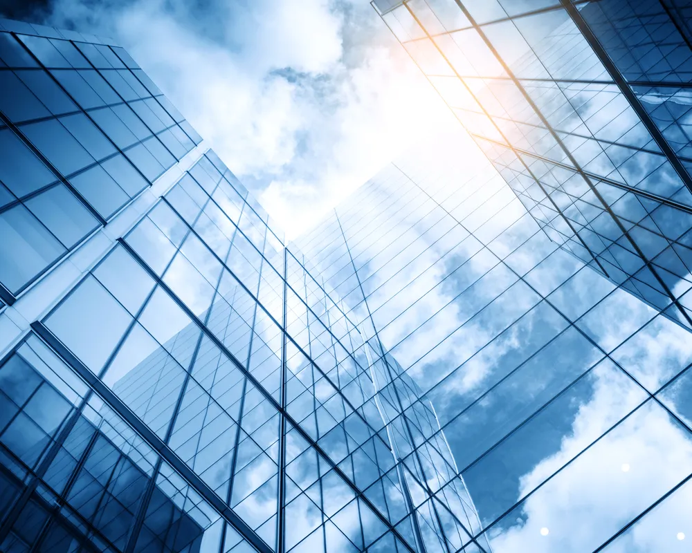 Building photo looking up at sky