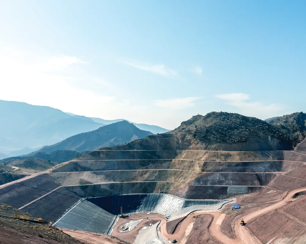 Mining landscape image
